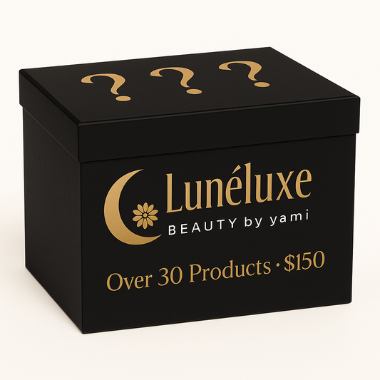 Mystery beauty box with over 30 beauty products