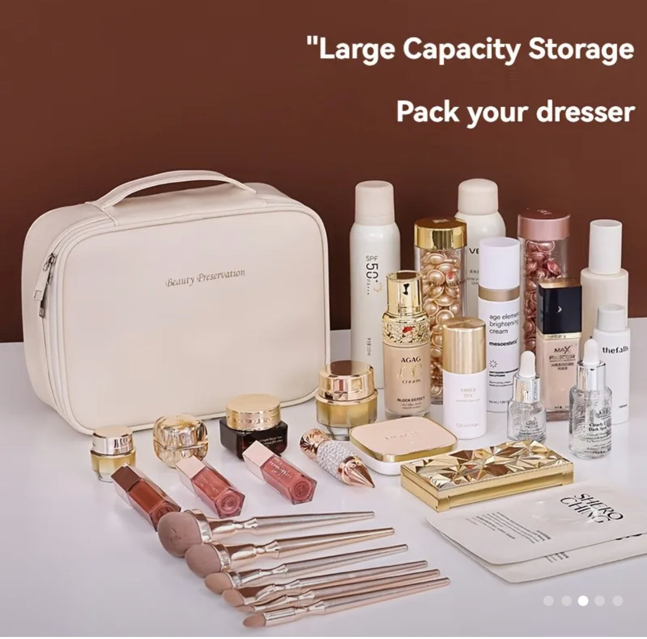 Travel Make up Organizer Color pink