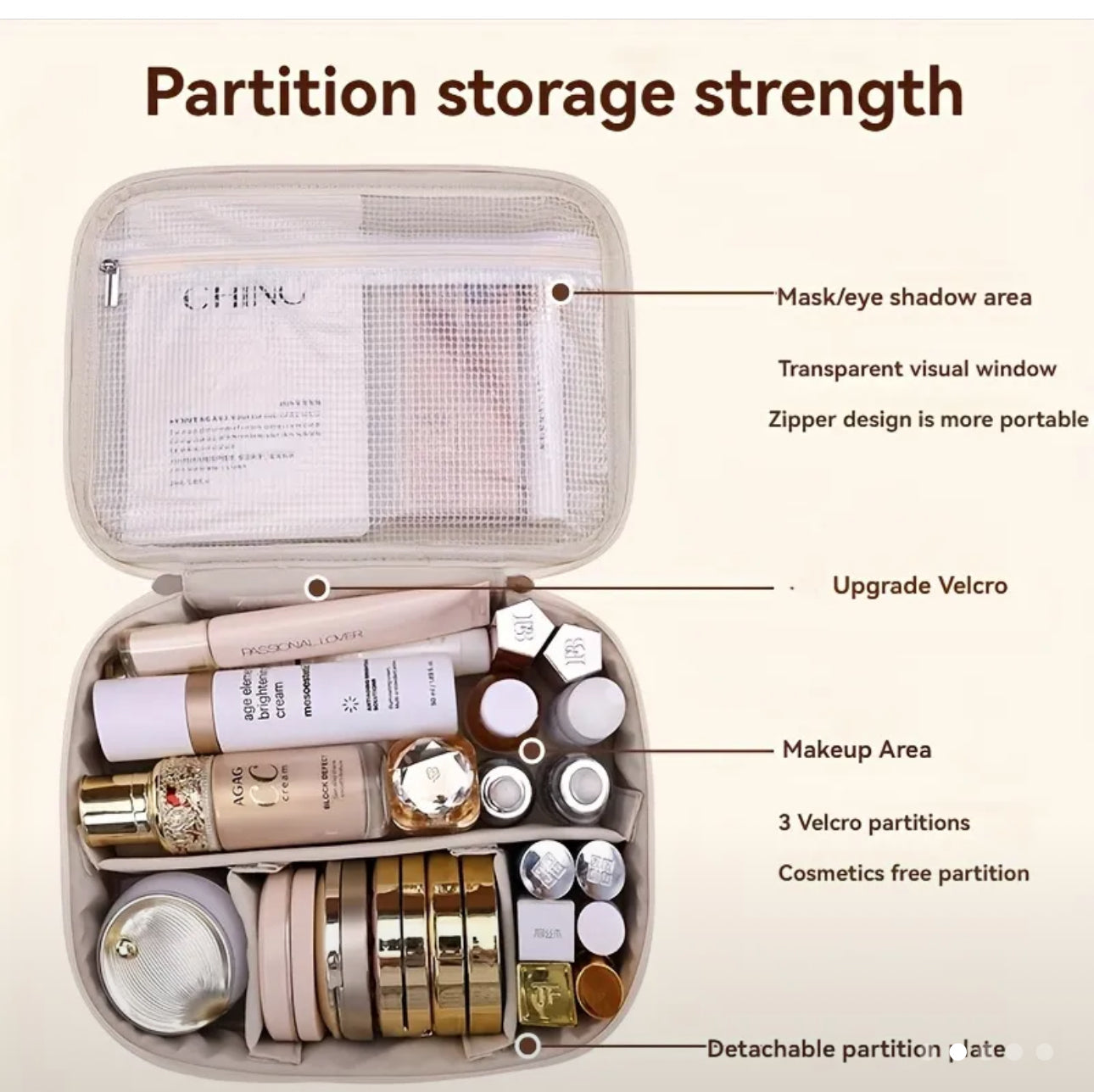 Travel Make up Organizer Color pink