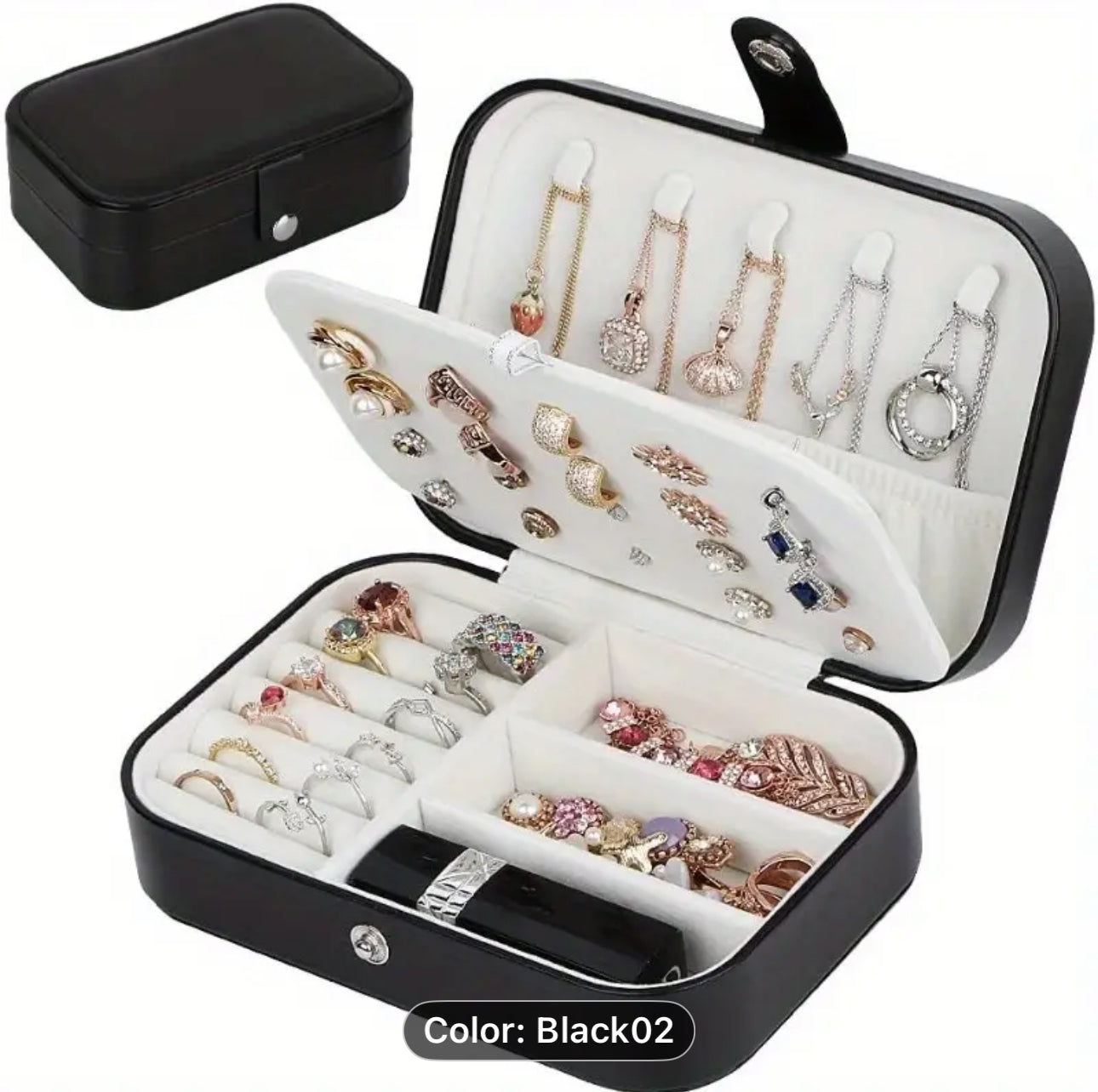 Mini travel jewelry case