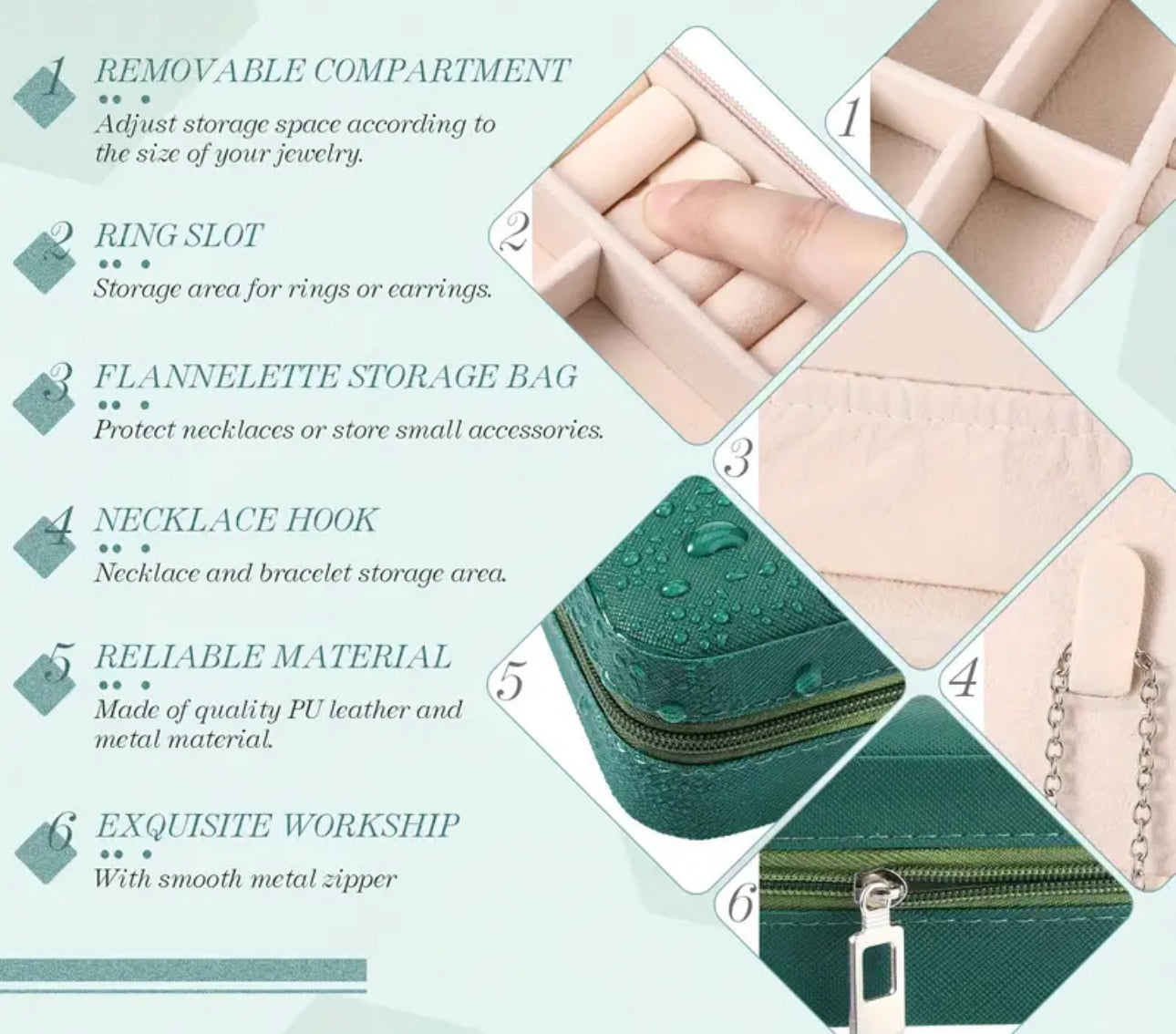 Mini extra small travel jewerly case