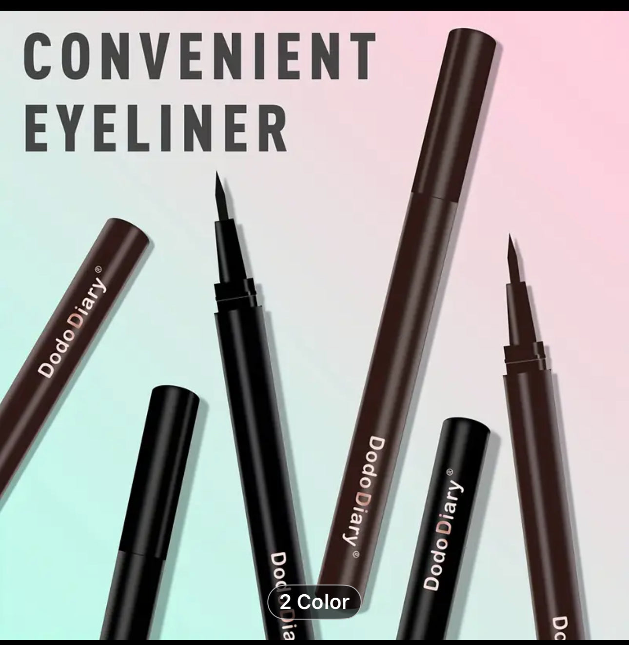 Long wear waterproof liquid eyeliner