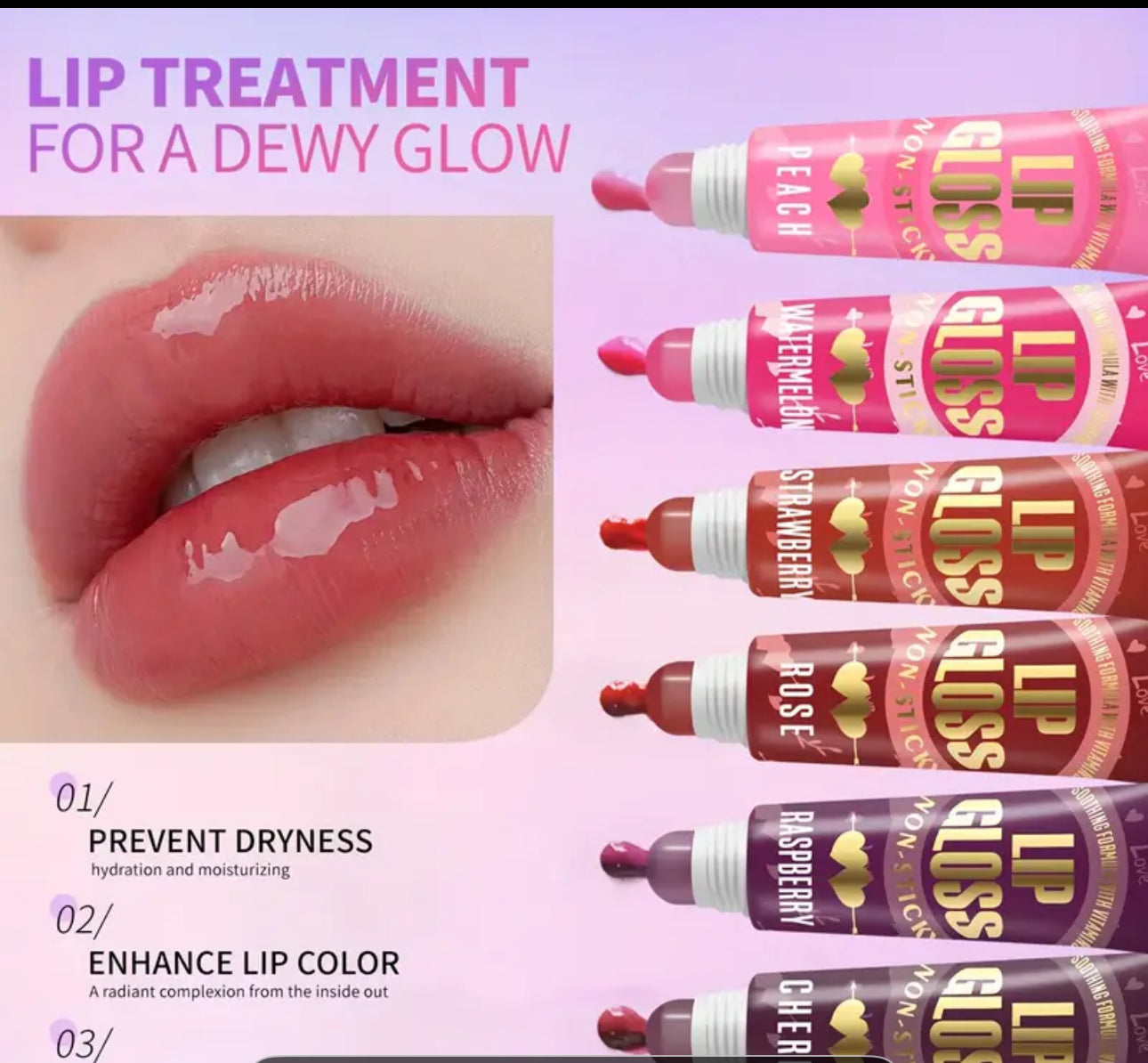 Long lasting lipgloss