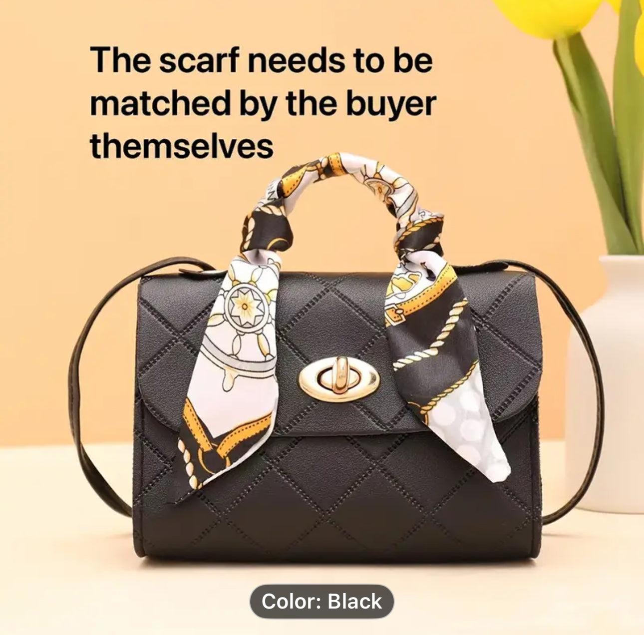 Elegant mini Small Crossbody Shoulder Bag Black