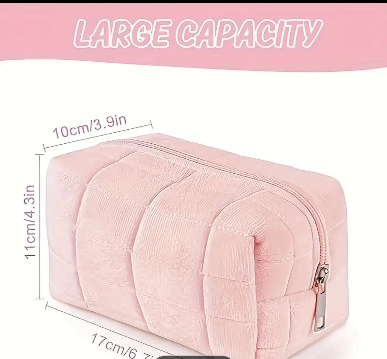 Plush Pink Makeup Bag