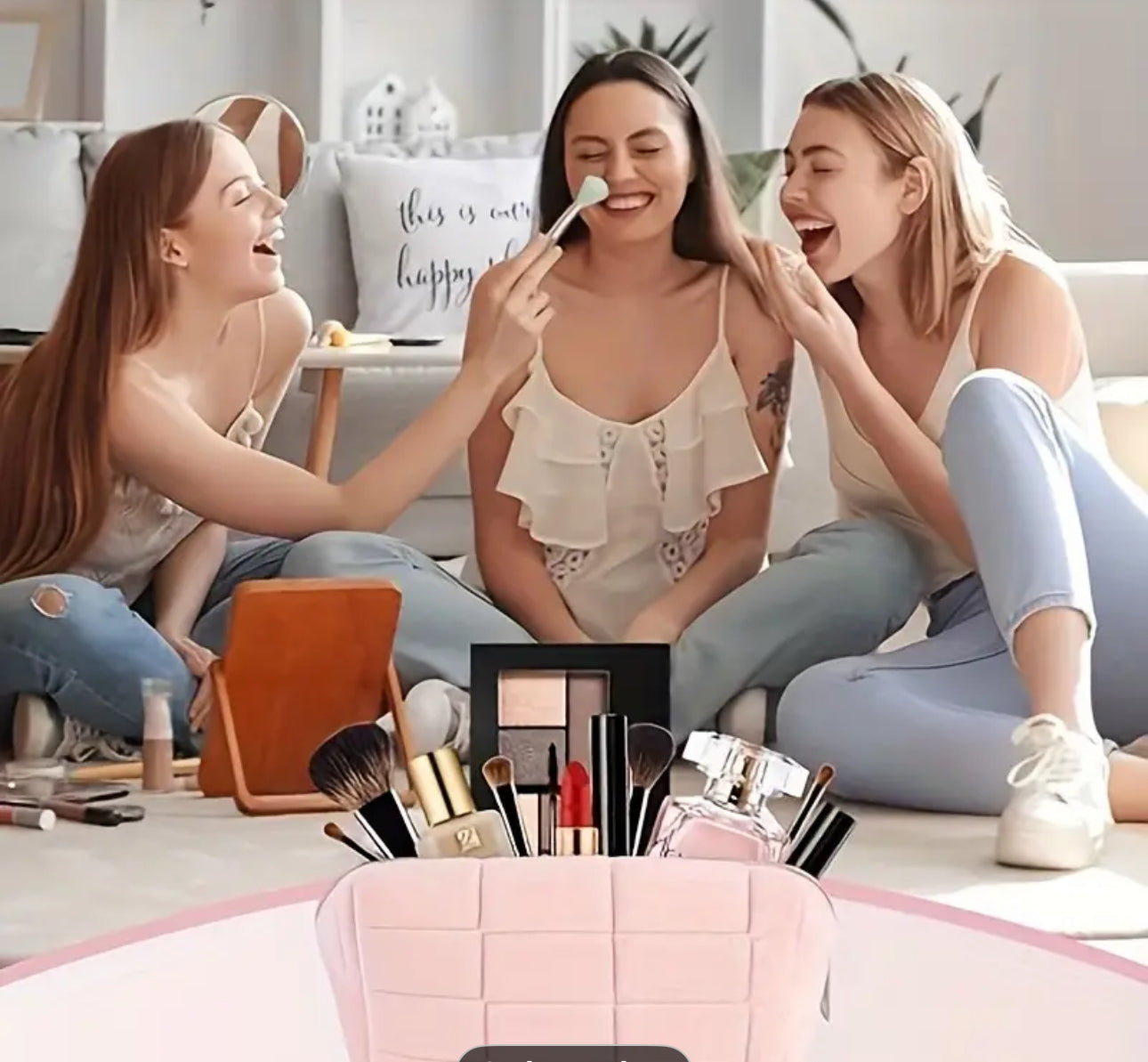 Plush Pink Makeup Bag