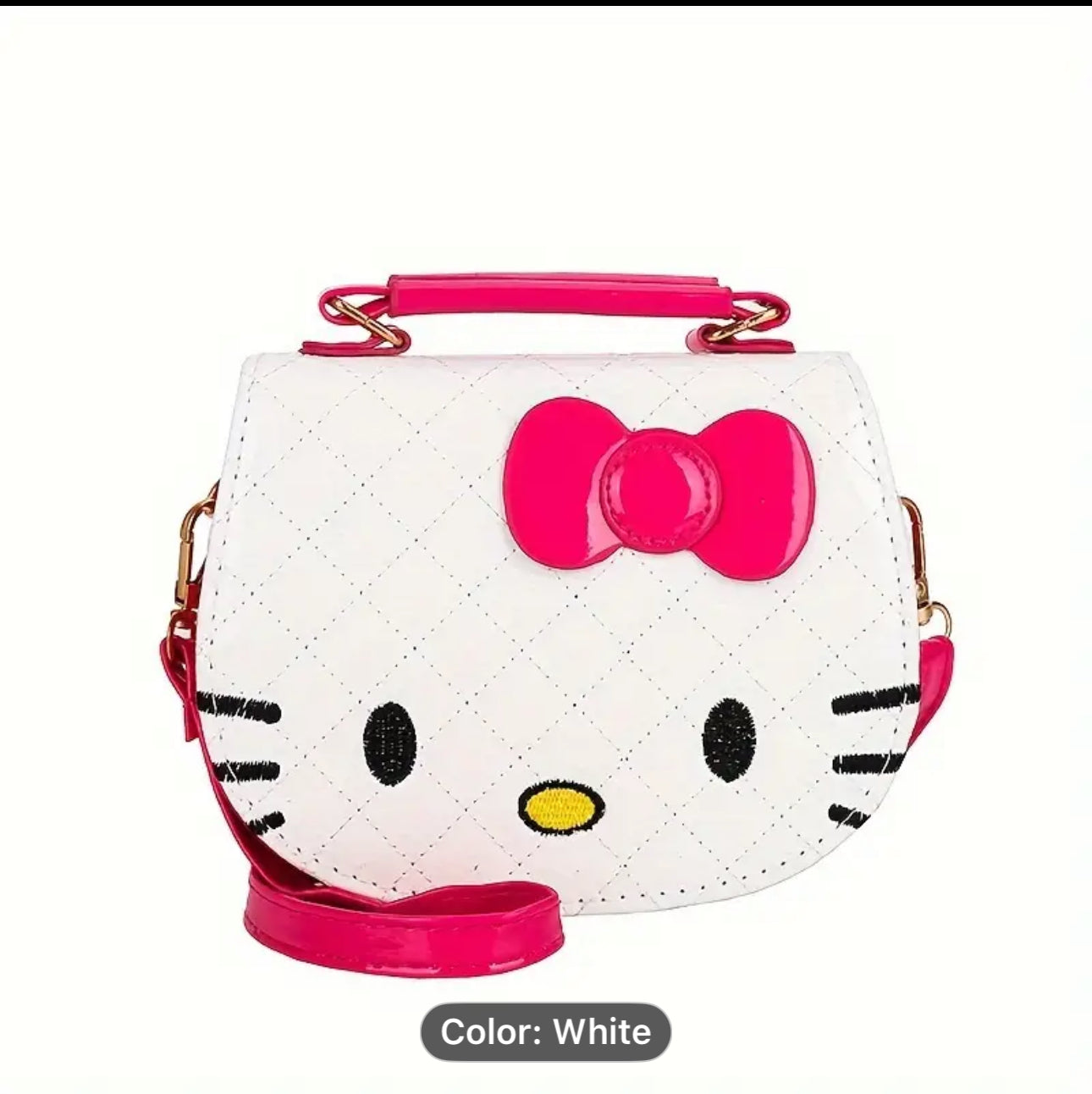 Hello Kitten Sanrio Small Crossbody Bag White