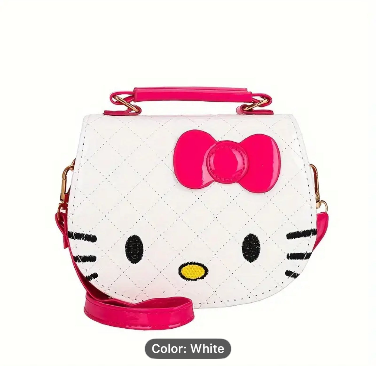 Hello Kitten Sanrio Small Crossbody Bag White