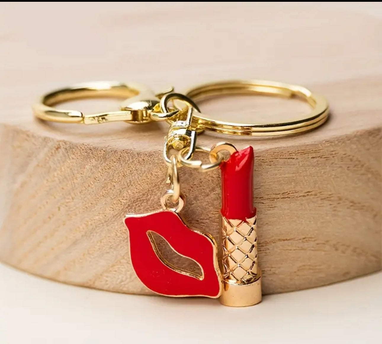 Glamorous Lip Charm Keychain
