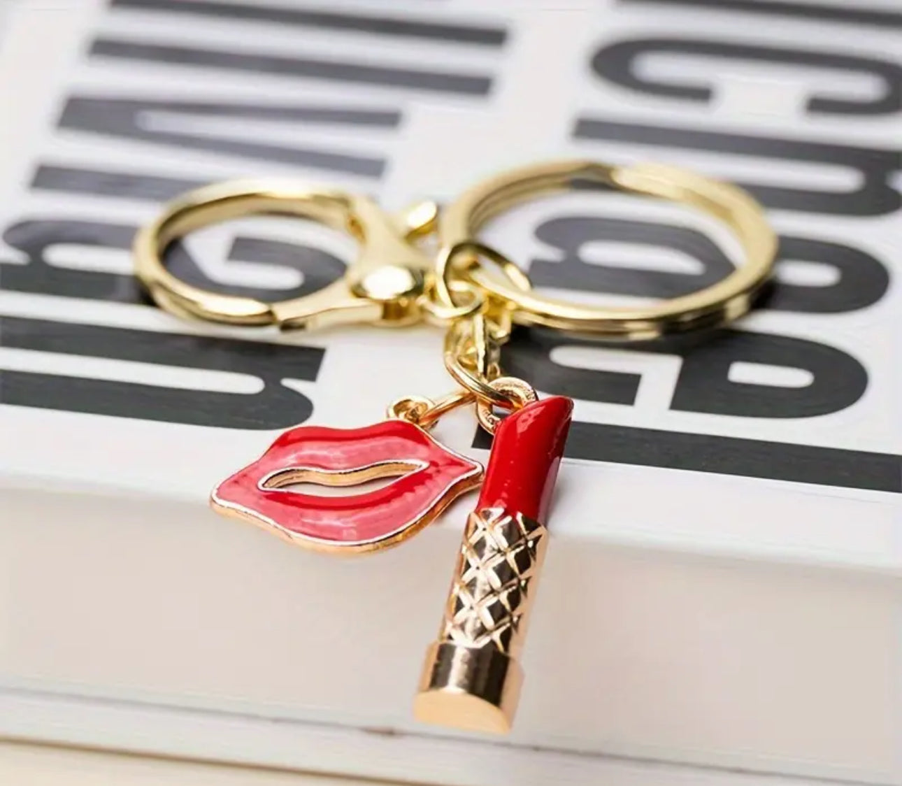 Glamorous Lip Charm Keychain