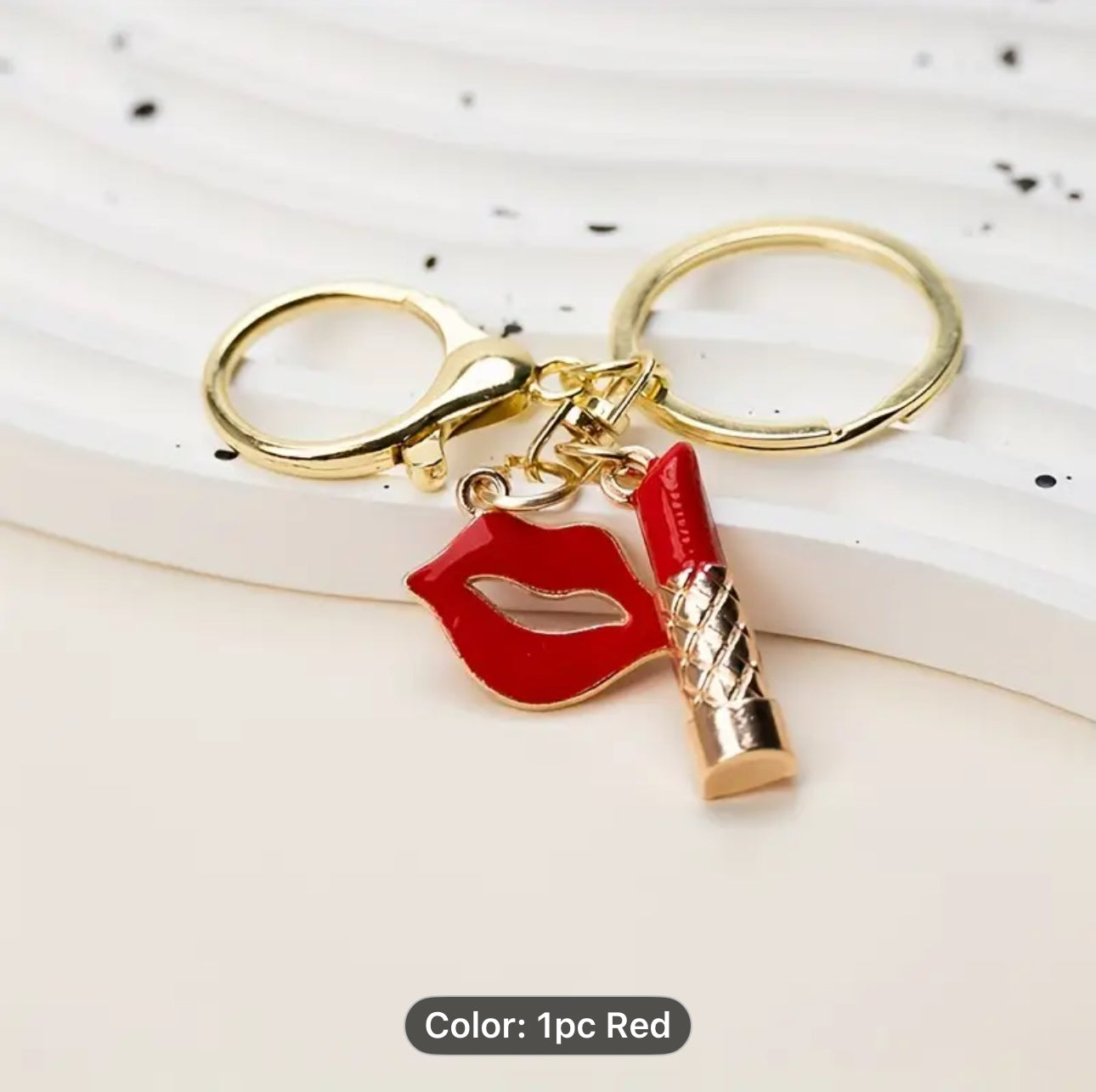 Glamorous Lip Charm Keychain